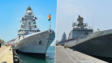 INS Visakhapatnam, INS Trikand Arrive in Dubai To Conduct Bilateral Exercise ‘Zayed Talwar’ With UAE Navy (See Pics and Video)