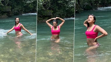 Amala Paul Goes Swimming in Serene Lake Surrounded by Nature Wearing Hot Pink Sports Bra! (View Pics)