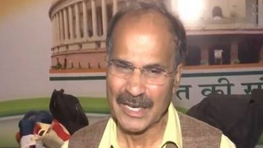 Adhir Ranjan Chowdhury Suspended From Lok Sabha: INDIA Leaders Protest in Parliament Premises Over Suspension of Congress Leader (Watch Video)