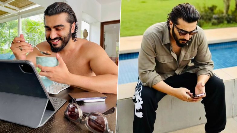 Arjun Kapoor Shares Shirtless Glimpses from His Peaceful Weekend Chilling in a Pool and Working Out (View Pics)