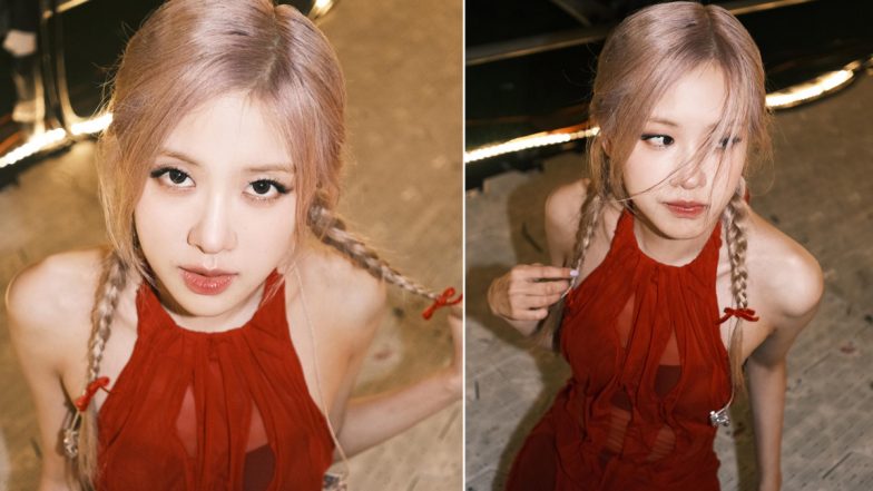 BLACKPINK's Rosé Dazzles in Sheer Red Halterneck Dress, K-Pop Idol Shares Backstage Snaps From San Francisco Concert