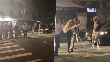 Man Sets Up Telescope in Middle of the City Street in Brooklyn So People Could Catch a Glimpse of Saturn, Wholesome Video Goes Viral