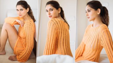 Nikita Dutta Looks Fabulous in Sheer Orange Mini Dress (See Pics)