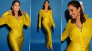 Nushrratt Bharuccha Stuns in Yellow Sheer Shirt With Matching Satin Skirt (See Pics)