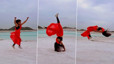 Somersault in Saree Video: Woman Performs Acrobatics in Saree, Astonishing Video Goes Viral
