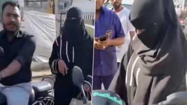 Karnataka Shocker: Man Arrested for Abusing Burqa-Clad Woman on Bike With Youth of Different Faith in Bengaluru; Disturbing Video Surfaces