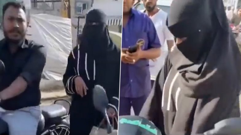 Bengaluru 'Moral Policing' Shocker: Woman Harassed, Forced to Remove Burqa by Mob for Roaming With Hindu Man; One Arrested After Disturbing Video Surfaces Online