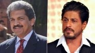 &lsquo;SRK&rsquo;s Ageing Process Defies Gravitational Forces&rsquo;: Anand Mahindra Is All Praise for Shahrukh Khan As He Posts a Clip of Jawan&rsquo;s Latest Song &lsquo;Zinda Banda&rsquo; (See Tweet)