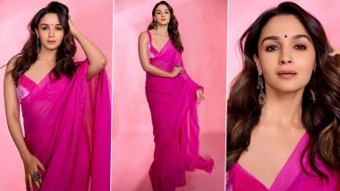 Alia Bhatt Channels Her Inner ‘Rani’ As She Bedazzles in a Bright Pink Saree for Rocky Aur Rani Kii Prem Kahaani Success Party (See Pics)
