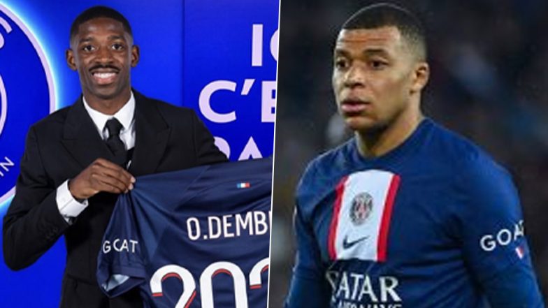 Kylian Mbappe Welcomes Ousmane Dembele in Instagram Story after French Forward Completes His Move From Barcelona to PSG (See Post)