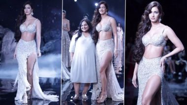 Disha Patani Sizzles in Thigh-High Slit Ensemble at India Couture Week 2023 (View Pic)