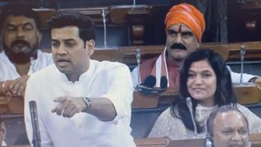 Shrikant Shinde Recites Hanuman Chalisa in Lok Sabha: Shiv Sena MP Chants Hanuman Chalisa Amid No-Confidence Motion Debate (Watch Video)