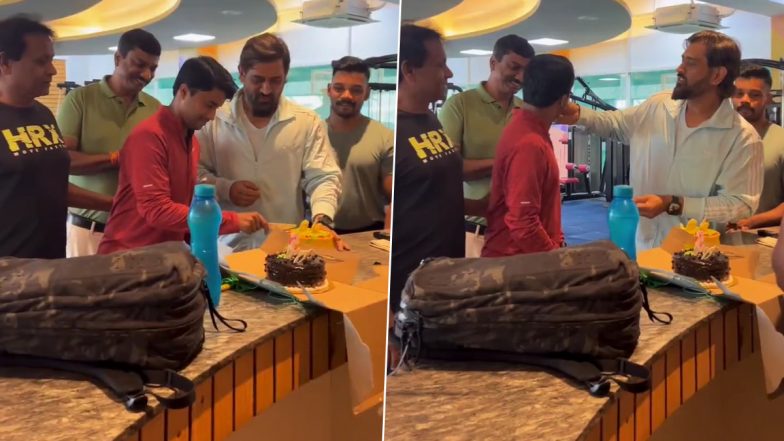 MS Dhoni Cuts Cake, Celebrates CSK’s Record-Equalling IPL Title Triumph With Gym Buddies in Ranchi, Video Goes Viral