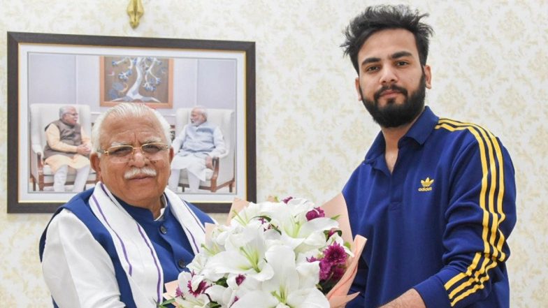 Bigg Boss OTT 2 Winner Elvish Yadav Meets Haryana CM Manohar Lal Khattar (View Post)