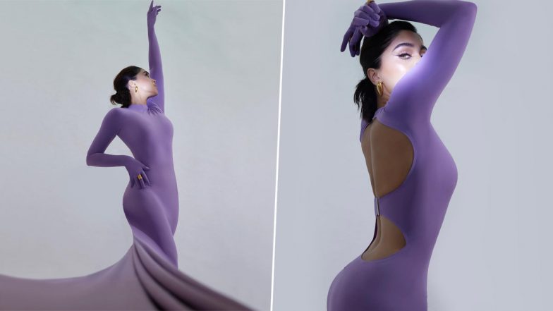 Sharvari Wagh Spells Glam in Lavender Body Hugging Gown With Backless Cutout Design (See Pics)