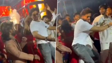 Shah Rukh Khan Shakes a Leg to Jawan Song at Film's Chennai Pre-Release Event With Fans and Shares a Sweet Hug! (Watch Video)