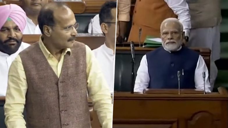 PM Narendra Modi Arrives in Lok Sabha Ahead of His Speech on No-Confidence Motion Debate (Watch Video)