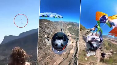 Man's Parachute Ropes Gets Tangled While Skydiving, Terrifying Video Goes Viral