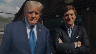 Donald Trump Interview With Tucker Carlson Video: Former US President Slams Rivals While Skipping Republican Debate