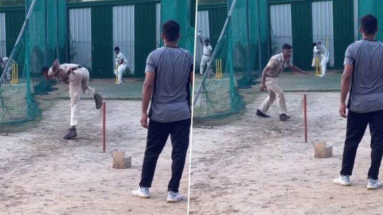 Policeman Bowls in Nets With Impressive Bowling Action, Mumbai Indians Share Viral Video