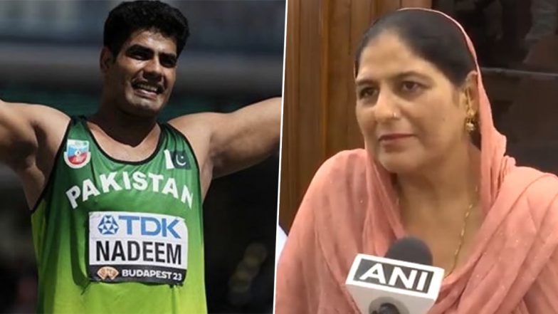 Neeraj Chopra’s Mother Saroj Devi’s Response to Question of Her Son Defeating Pakistan’s Arshad Nadeem to Win Gold at World Athletics Championships 2023 Goes Viral