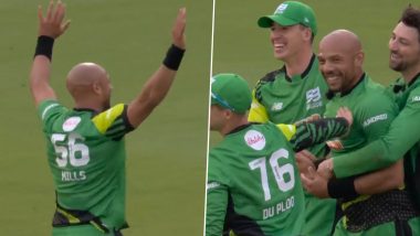 Tymal Mills Bags His Second Hattrick in The Hundred, Achieves Feat During Southern Brave vs Welsh Fire Match (Watch Video)