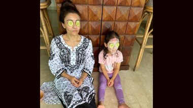 Soha Ali Khan Enjoys Spa Time With Daughter Inaaya, Mother-Daughter Duo Rejuvenate With Face Masks And Cucumber Slices