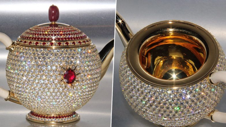 Most Valuable Teapot in the World: Most Valuable Teapot is Made of 18-Carat Yellow Gold Adorned With Cut Diamond and Carat Ruby (See Pics)