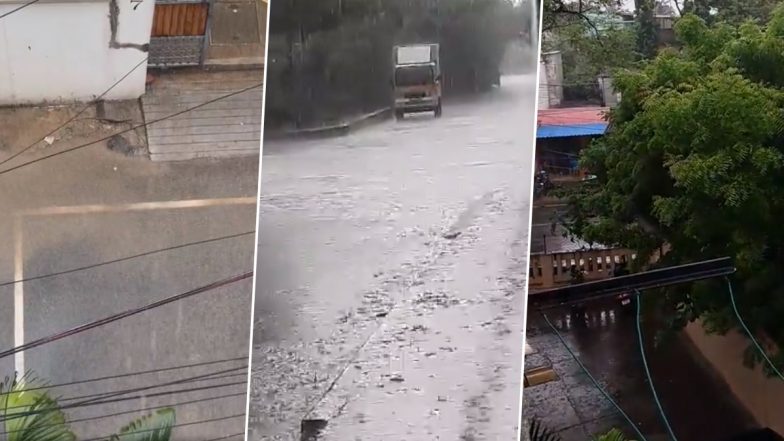 Chennai Rains Photos and Videos: Thick Clouds Envelop City, Strong Winds and Heavy Rainfall Reported in Many Parts