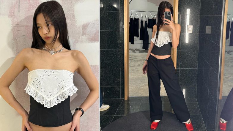 BLACKPINK’s Jennie Stuns in Black and White Laced Corset and Ballet Shoes! (View Pics)