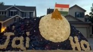Jai Ho ISRO: Sand Artist Sudarsan Pattnaik Creates Sand Sculpture at Denver for Successful Landing of India&rsquo;s Moon Mission Chandrayaan 3 (Watch Video)