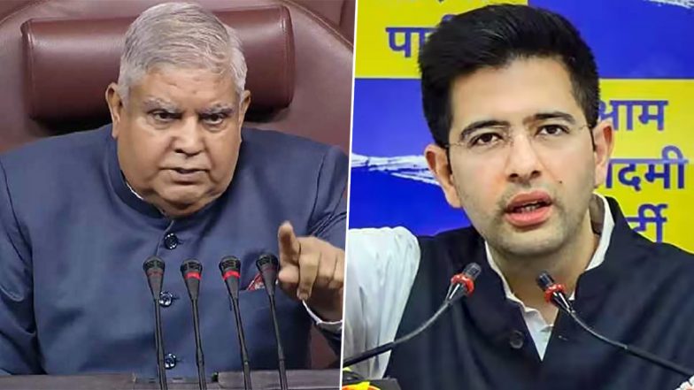 Rajya Sabha: Chairman Jagdeep Dhankhar Refers Breach of Privileges Matter to Committee Involving AAP MP Raghav Chadha