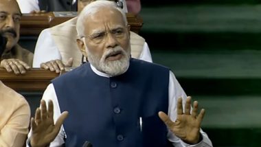 PM Modi Speech in Lok Sabha: Prime Minister Narendra Modi Needles Opposition, Says 'You Have Decided NDA, BJP Will Return With Record Victory in 2024' (Watch Video)