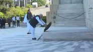 PM Narendra Modi Begins Engagements in Greece by Paying Tribute to Tomb of Unknown Soldier in Athens (Watch Video)