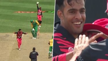 Abbas Afridi Takes First Hattrick of Global T20 Canada 2023, Achieves Feat During Vancouver Knights vs Montreal Tigers Qualifier 2 Clash (Watch Video)