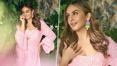 Huma Qureshi Looks Gorgeous in Pink Co-Ord Set and Popsicle Earrings (See Pics)