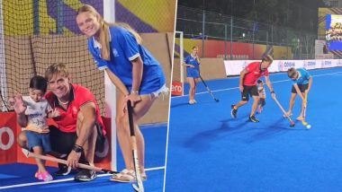 Indian Hockey Team's Head Coach Craig Fulton Shares Cute Moment With His Children and Manpreet Singh’s Daughter After IND vs JPN Asian Champions Trophy 2023 Semifinal (Watch Video)
