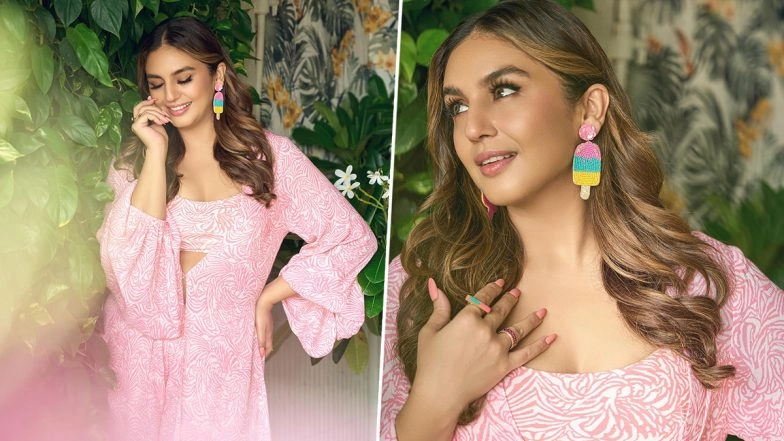 Huma Qureshi Looks Gorgeous in Pink Co-Ord Set and Popsicle Earrings (See Pics)