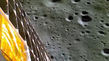 Chandrayaan-3 Mission: ISRO Shares Captivating Clip Depicting Moon Image Captured by Lander Imager Camera Just Before Landing (Watch Video)