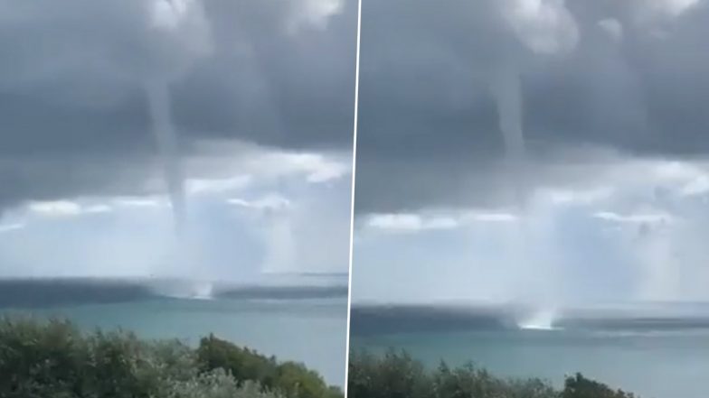 Waterspout Spotted in UK Video: Massive ‘Tornado’ Stuns Caught on Camera Off Isle of Wight