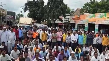 Nashik’s Onion Market Remains Closed, Farmers Continue Protest on Purchase Price Over Centre’s Decision To Impose Export Duty of 40 Per Cent on Onions