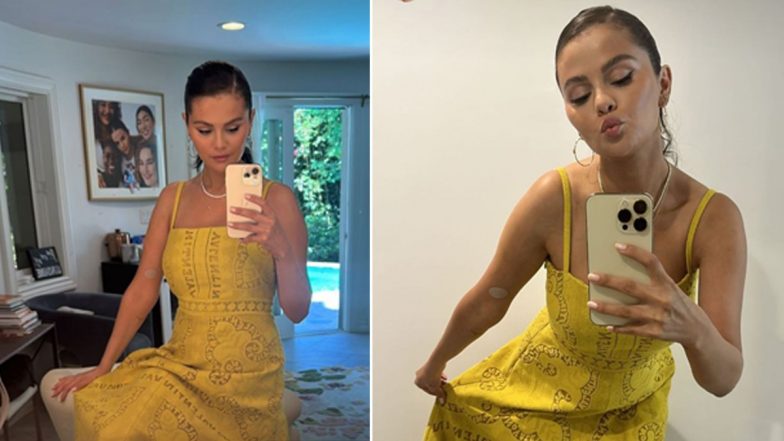 Selena Gomez Looks Gorgeous in Yellow Valentino Midi Dress, Calm Down Singer Shares Mirror Selfies On Insta