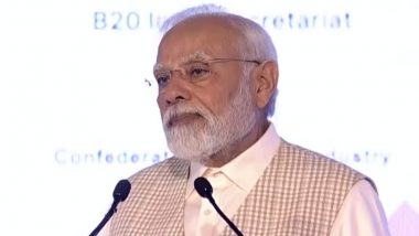 B20 Summit India 2023: PM Narendra Modi Pitches for International Consumer Care Day for Strengthening Trust Between Businesses and Consumers (Watch Video)