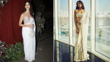 Fashion Faceoff: Shanaya Kapoor or Ananya Panday, Whose White Saree Will You Like to Wear?
