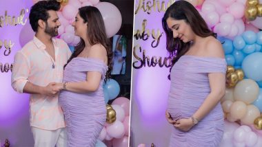 Disha Parma Oozes Elegance in Off-Shoulder Lavender Midi Dress at Her Baby Shower (See Pics)