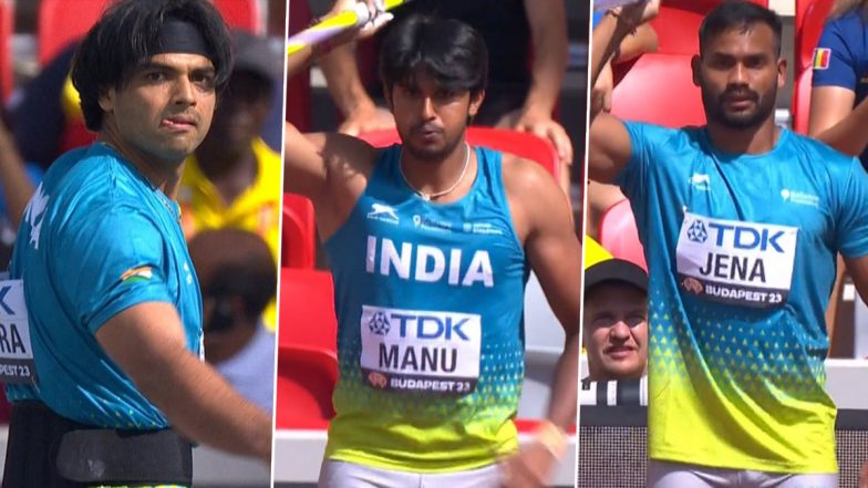 Neeraj Chopra, Kishore Jena and DP Manu Create History as India Have Three Athletes in Men's Javelin Throw Final at World Athletics Championships 2023