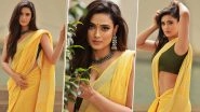 Shweta Tiwari Sizzles in Yellow Saree Paired With Sleeveless Neckline Plunging Blouse (See Pics)
