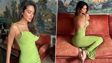 Esha Gupta Raises Hotness Quotient in Green Backless Dress (See Pics)