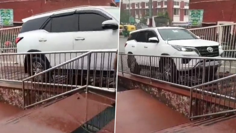 Uttar Pradesh: Getting Late to Catch Train, UP Minister Dharampal Singh Saini Takes SUV onto Platform at Lucknow Railway Station, Video Surfaces