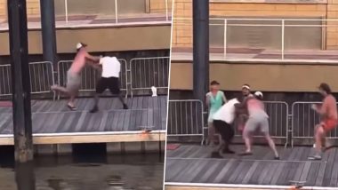 WWE-Style Fight in US Videos: Chaos at Montgomery Riverfront as Boatmen Attack Dock Worker, Punches Thrown and Chairs Used During Ugly Brawl
